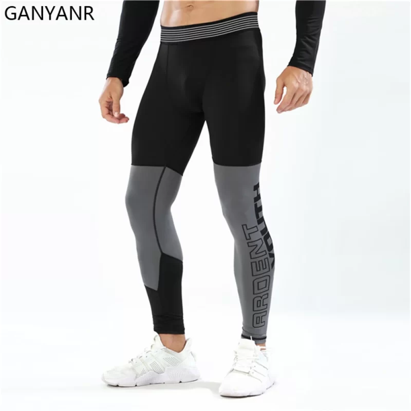 GANYANR Compression Pants Running Tights Men Leggings Gym Sportswear Fitness Sport Basketball Sexy Yoga Jogging Workout Exercise - Image 6