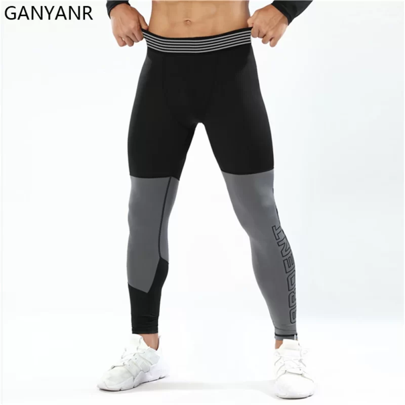 GANYANR Compression Pants Running Tights Men Leggings Gym Sportswear Fitness Sport Basketball Sexy Yoga Jogging Workout Exercise - Image 2