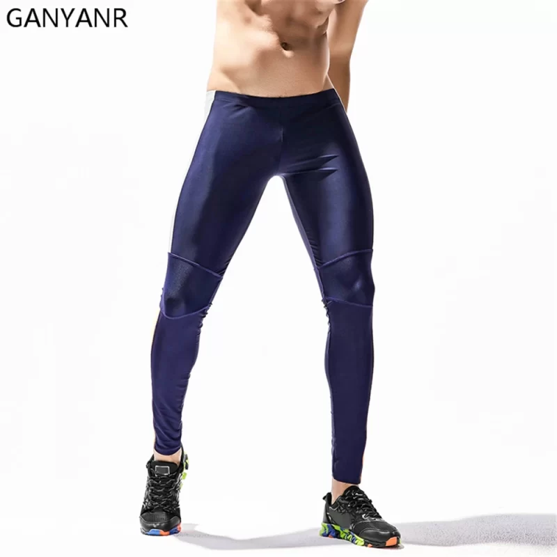 GANYANR Brand Running Tights Men Compression Pants Gym Leggings Slim Trousers Athletic quick Dry Bodybuilding Basketball Yoga - Image 4