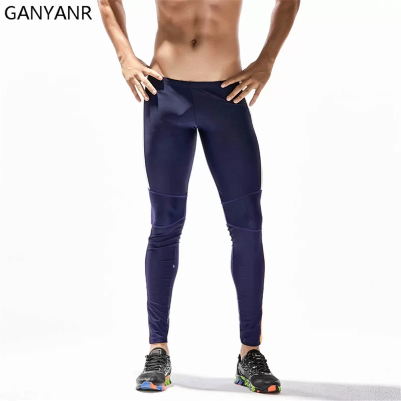 GANYANR Brand Running Tights Men Compression Pants Gym Leggings Slim Trousers Athletic quick Dry Bodybuilding Basketball Yoga - Image 3