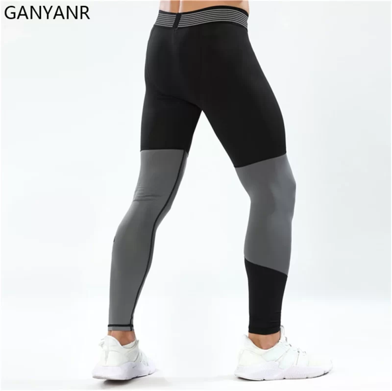 GANYANR Compression Pants Running Tights Men Leggings Gym Sportswear Fitness Sport Basketball Sexy Yoga Jogging Workout Exercise - Image 5