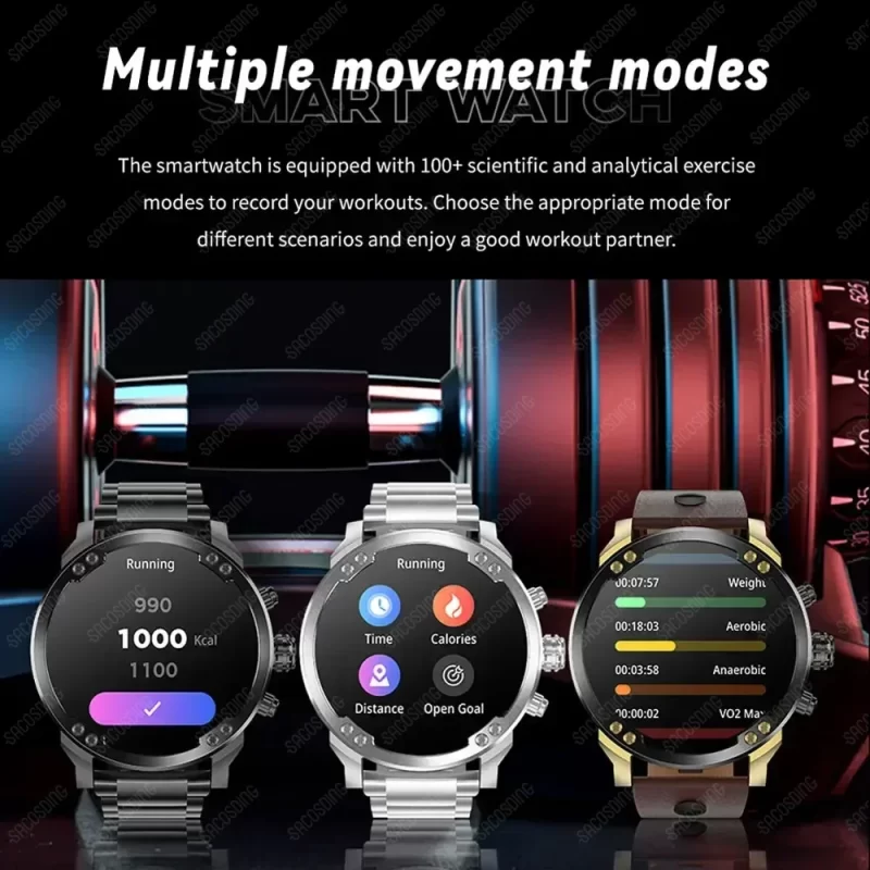 2024 Smart Watch 1.8inch Bluetooth Call Music Player Health Monitoring 900mAh Large Battery Men Sport Fitness Tracker Wristwatch - Image 6