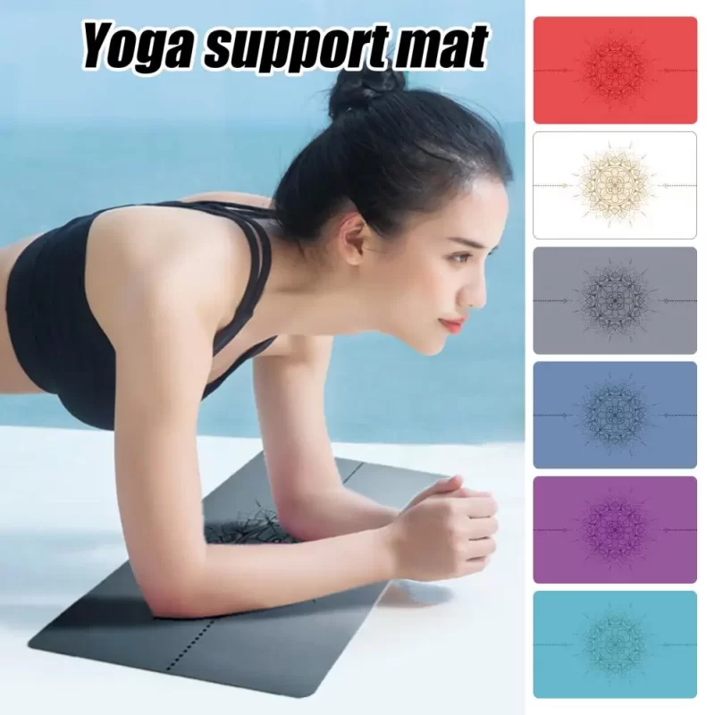 High-density Yoga Mat Premium Rubber Yoga Mat Set Super Soft Thick Wear Resistant Non-fading Portable Mini Pad for Ultimate - Image 3