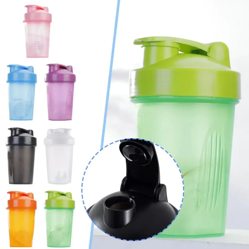 Multicolors Shaker Bottles Sport Water Cups Whey Protein Portable Outdoor Drink Mixer Gym C Shaker Plastic Bottle Powder Fi Z3M7