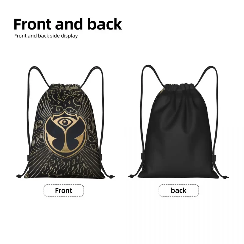 Custom Tomorrowlands Drawstring Backpack Sports Gym Bag for Men Women Belgian Electronic Dance Music Festival Training Sackpack - Image 2