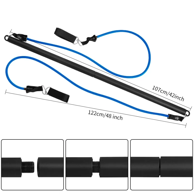 Multifunction Workout Rubber Expander Exercise Elastic Pull Rope with Training Bar 11Pcs/Set Fitness Resistance Tube Band Set - Image 3