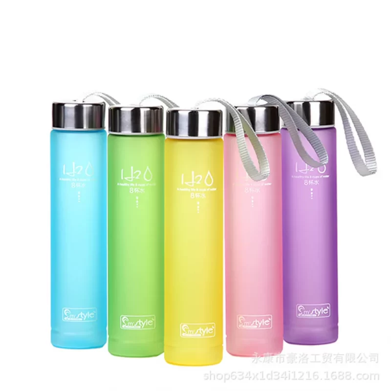 280ml Frosted Cold Water Bottle Portable Sports Bottle Outdoor Bottles Gym Fitness Bottle Summer Cold Drink Bottle For Girl