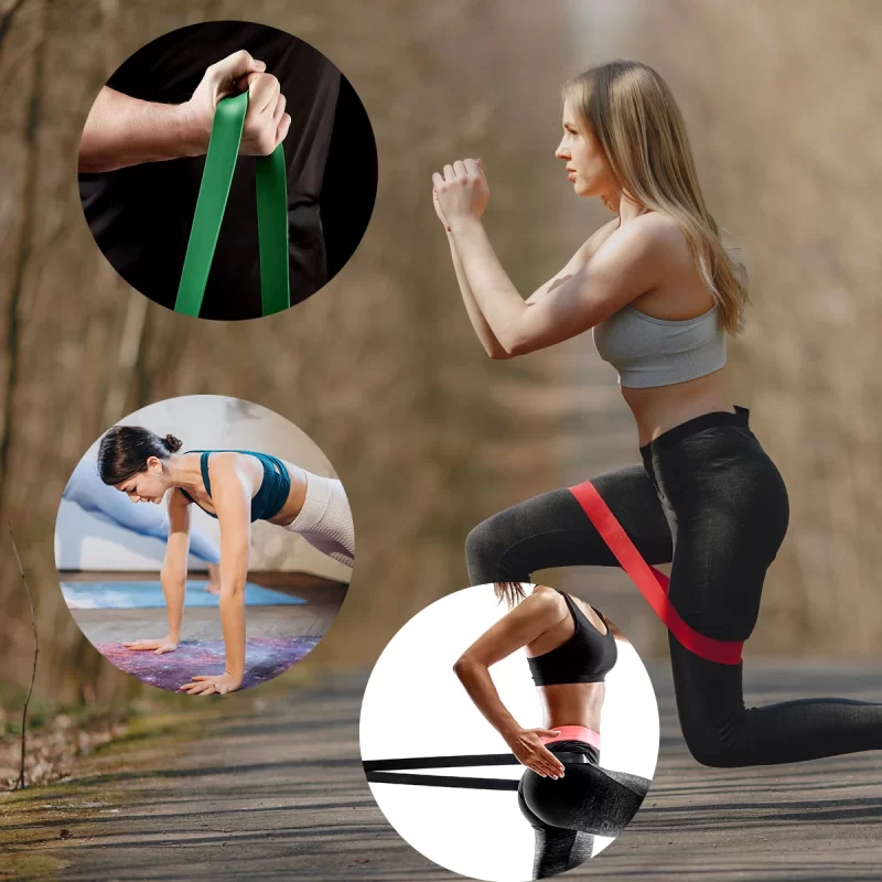 Home Gym Custom Oem Logo Leg Booty Latex Yoga Hip Circle Stretch Exercises Resistance Band Set for Fitness - Image 4