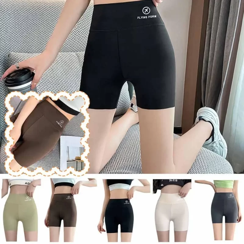 Tight Hip Lift Yoga Shorts Fashion Elastic Breathable Butt Women Fitness Lifter Leggings Gym Tummy Butt Control Peach T6I1