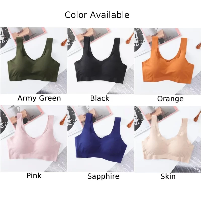 Women Sexy Seamless Wireless Bras Padded Bralette Yoga Running Sports Crop Tops Ladies Vest With Chest Pad Underwear - Image 5