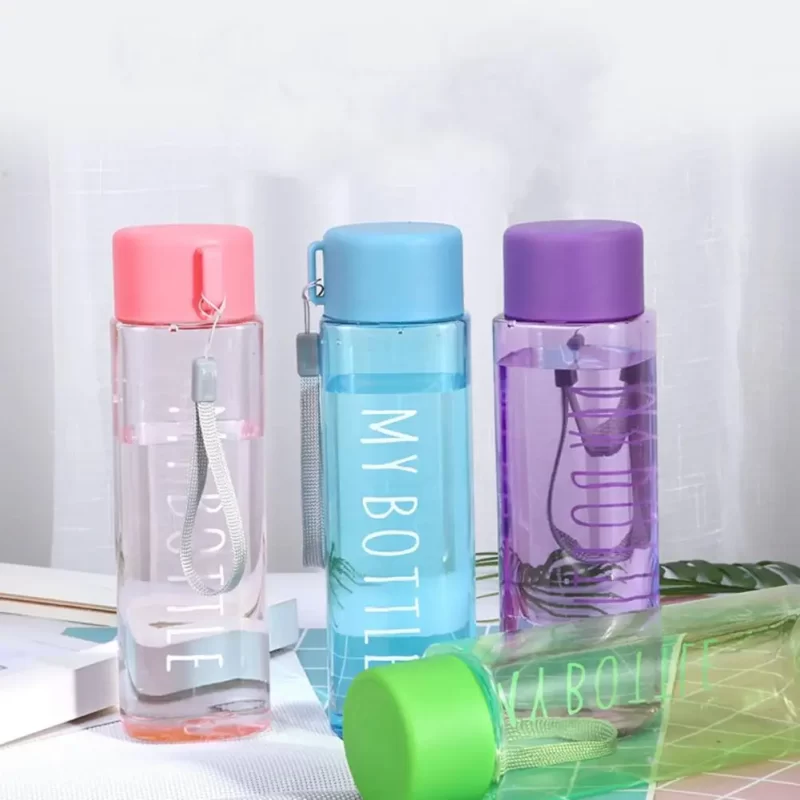 500ml Sports Bottle Water Bottle Portable Square Water Mug with Handle for Camping Bottles Drinking Gym Fitness Jugs