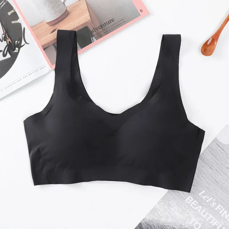 Women Sexy Seamless Wireless Bras Padded Bralette Yoga Running Sports Crop Tops Ladies Vest With Chest Pad Underwear