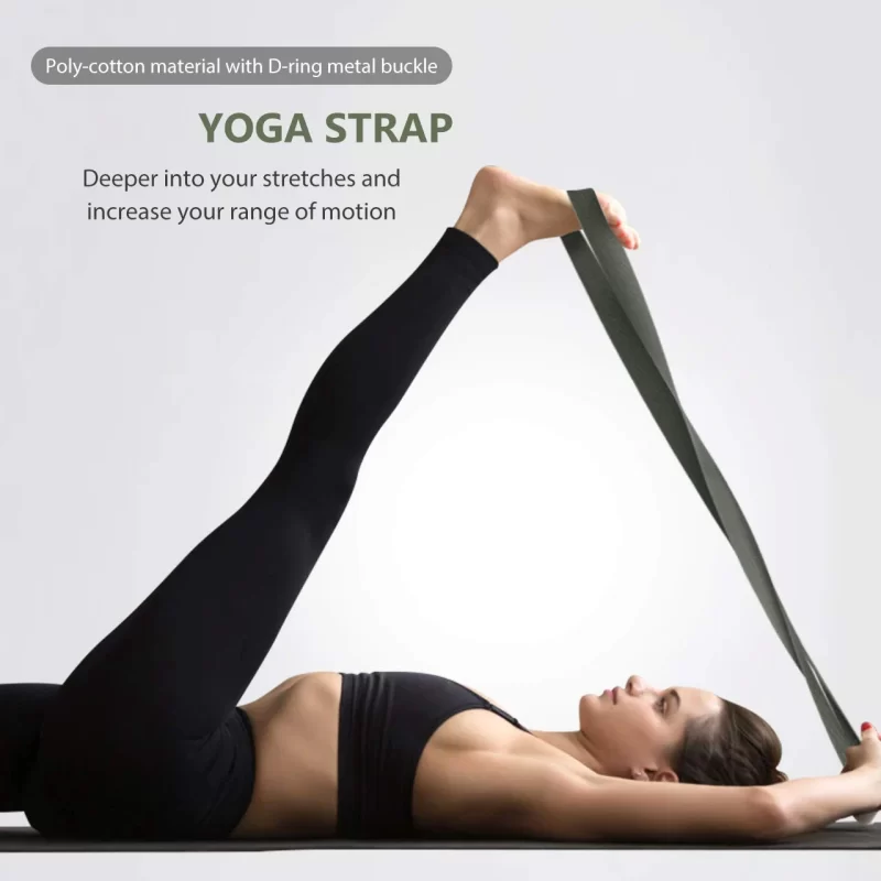 Yoga Block and Yoga Strap Set EVA Foam Soft Non-Slip Yoga Blocks Universal Pilates Stretching and Toning Workouts - Image 2