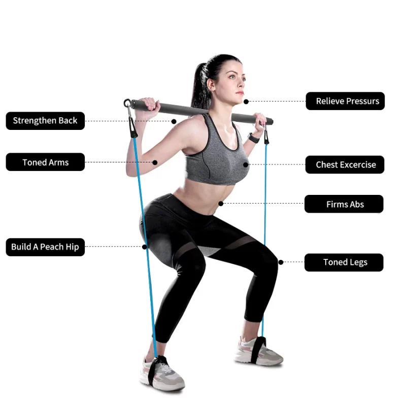 Multifunction Workout Rubber Expander Exercise Elastic Pull Rope with Training Bar 11Pcs/Set Fitness Resistance Tube Band Set - Image 5