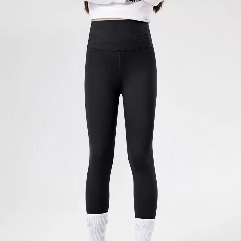 Children Sports Legging For Gym Fitness Yoga Jogging WorkOut Naked Feeling High Elastic Leggings Girls High Waist Slimming Pants - Image 5