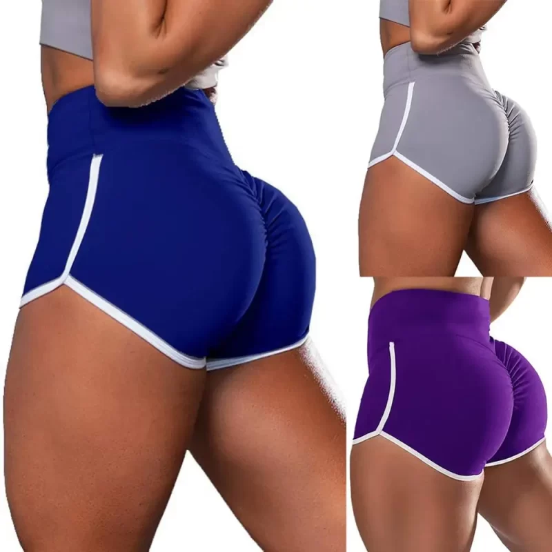 Sports Shorts Women Elastic Seamless Fitness Leggings Push Up Gym Yoga Run Training Tights Sweatpants Sexy Large Women's Shorts - Image 2