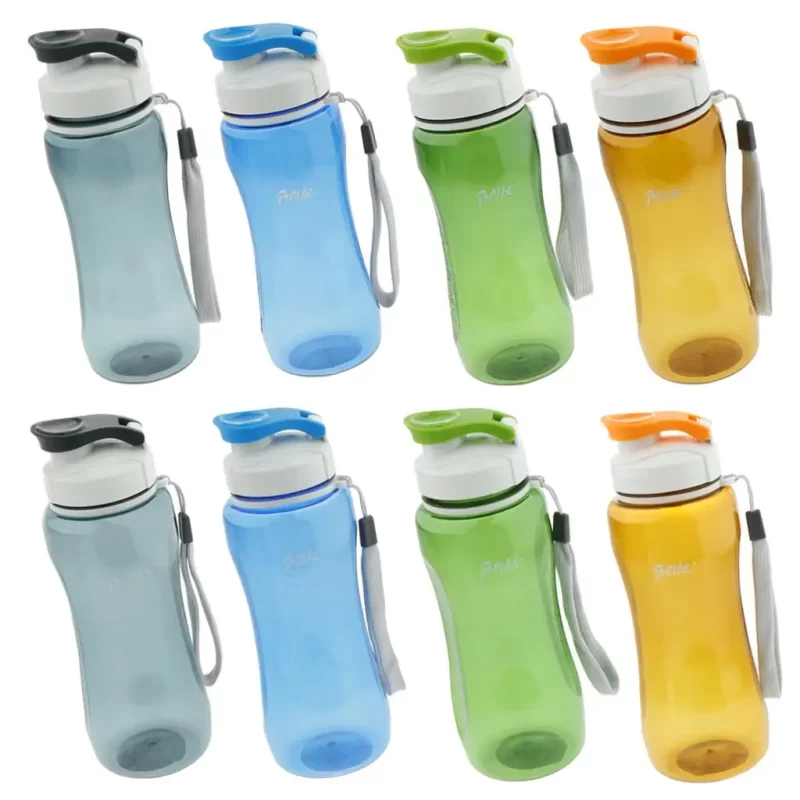 Water Bottle - Large Carry Lanyard, BPA & BPS Plastic for Sports, Camping, Gym, Fitness, Outdoor