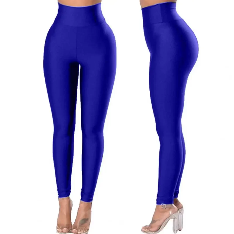 Women Yoga Pants Solid Color Hip Lift Skinny Trousers Spring Autumn Seamless Running Fitness Ankle Length Leggings Gym Clothes - Image 3