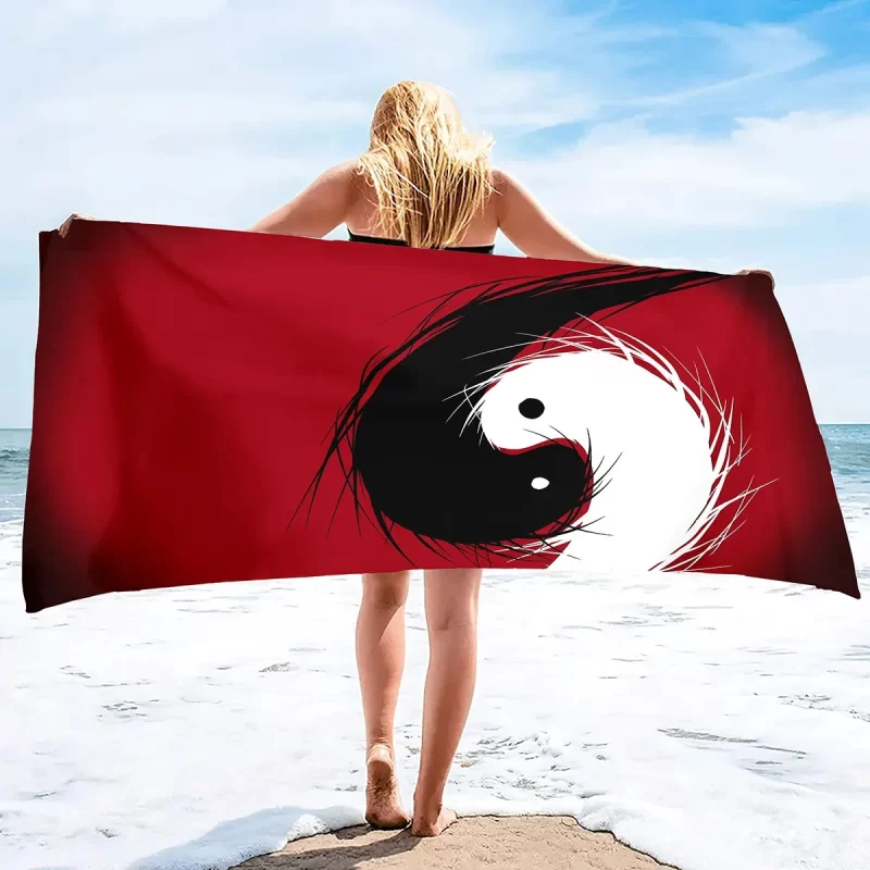 Beach Towel Yin and Yang Digital Art Quick Dry Towel Sand Proof Beach Towels Super Absorbent for Travel Pool Camping Yoga Sports - Image 2