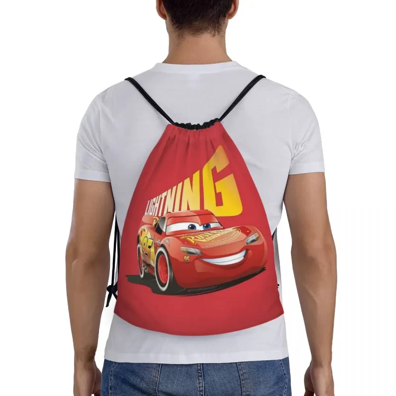 Custom Lighting McQueen Drawstring Backpack Bags Women Men Lightweight Cars Gym Sports Sackpack Sacks for Shopping - Image 5