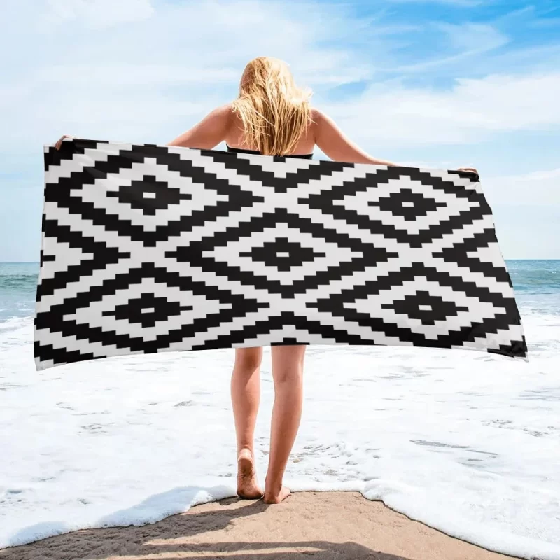 Irregular Geometry Beach Towel Household Item Bathroom Accessories Soft Microfiber Bath Towel Yoga Mat Quick Dry Swimming Cover