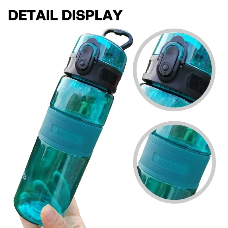 Hot 500ml Water Bottle Outdoor Sport Travel Gym Plastic Cup Portable Bounce Cover Leakproof Student Water Bottles - Image 4