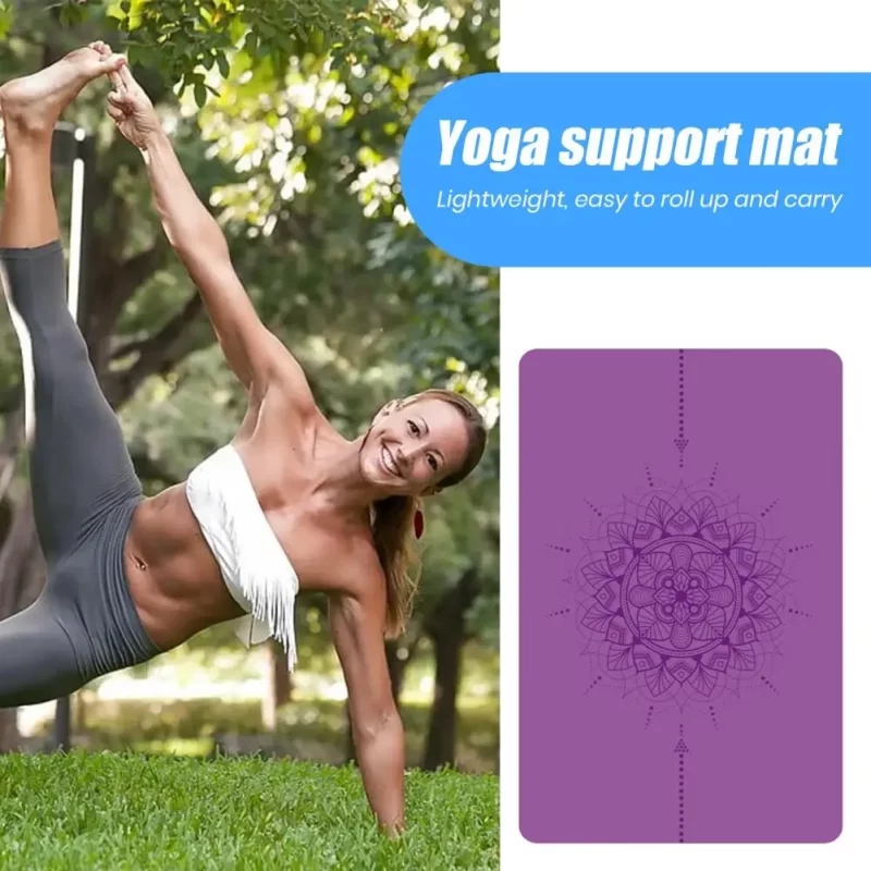 High-density Yoga Mat Premium Rubber Yoga Mat Set Super Soft Thick Wear Resistant Non-fading Portable Mini Pad for Ultimate - Image 4