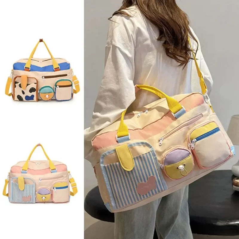 Kawaii Travel Duffel Bag Portable Wet Dry Separation Women's Fitness Handbag Crossbody Multi Pocket Gym Shoulder Bag - Image 3