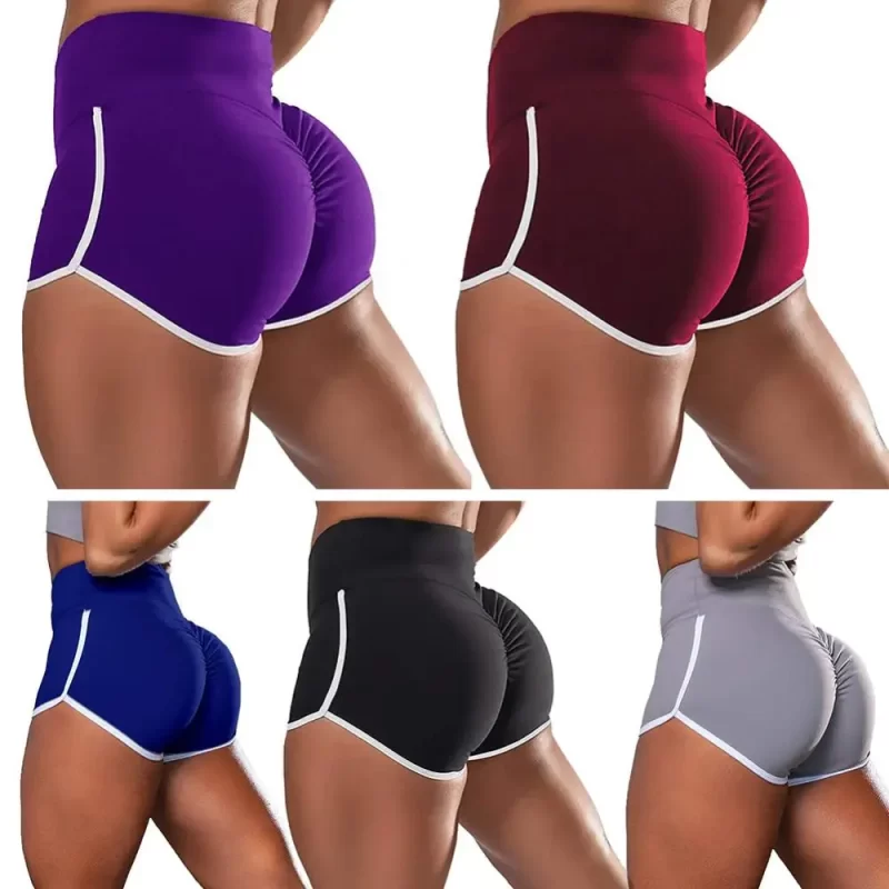 Sports Shorts Women Elastic Seamless Fitness Leggings Push Up Gym Yoga Run Training Tights Sweatpants Sexy Large Women's Shorts - Image 3