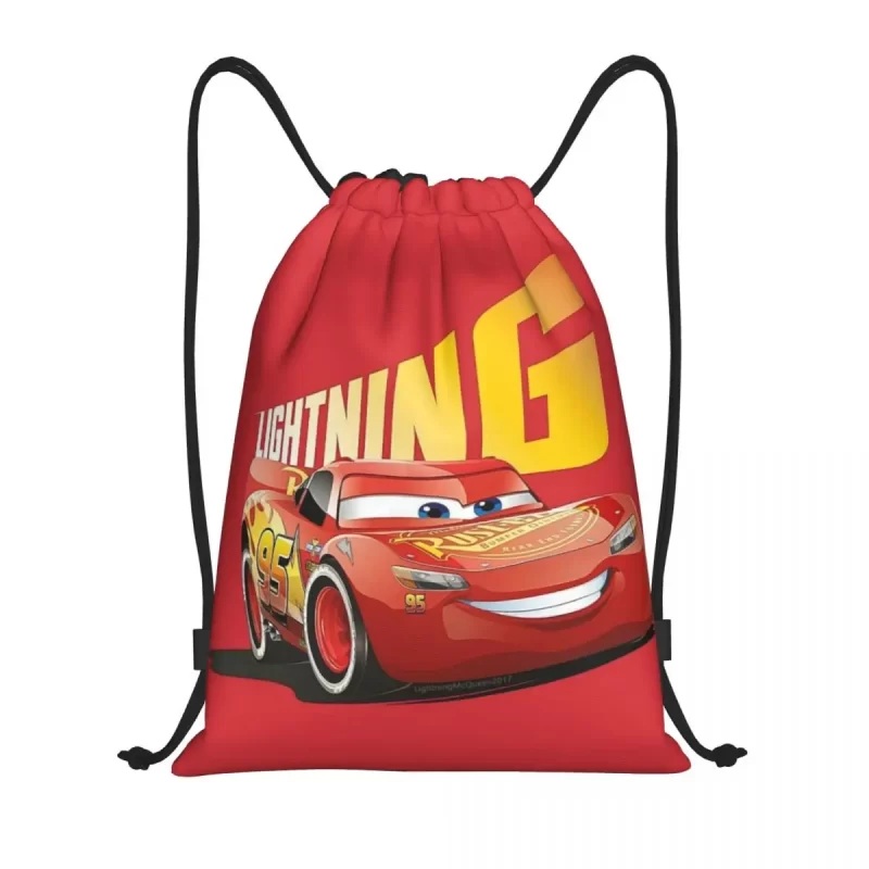 Custom Lighting McQueen Drawstring Backpack Bags Women Men Lightweight Cars Gym Sports Sackpack Sacks for Shopping